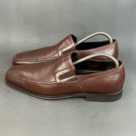Bruno Magli Raging slip-on loafers brown nappa leather shoes men’s size 9